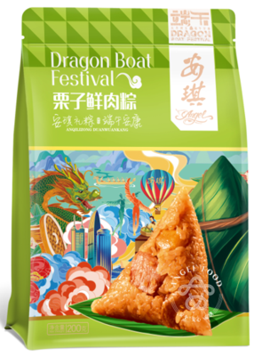 安琪粽子_真空袋装栗子鲜肉粽